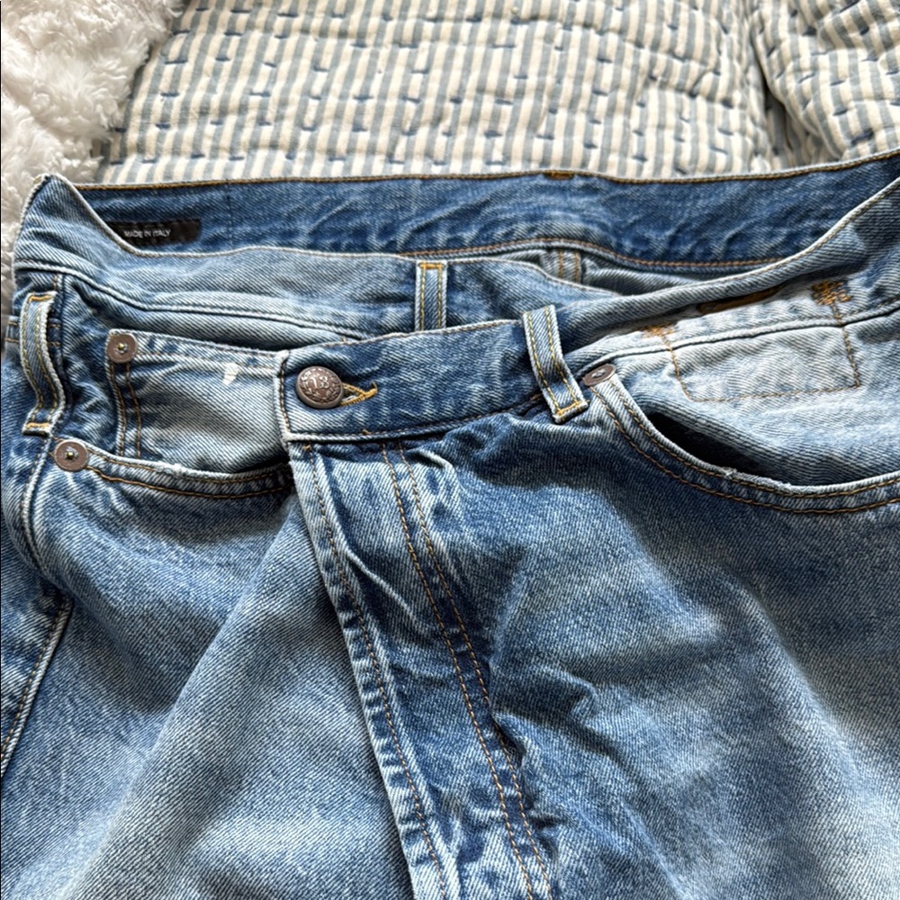 R13 Women's crossover size 28 Blue Ankle Jean